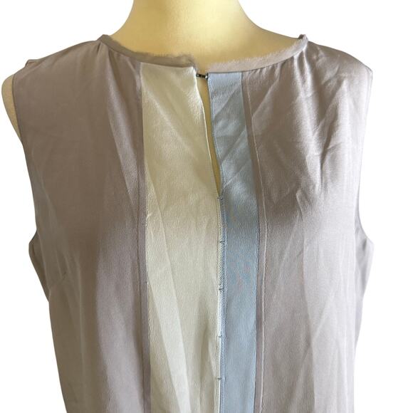 Elie Tahari 100% Silk Colorblock Sleeveless Blouse, Size Medium - Picture 3 of 9